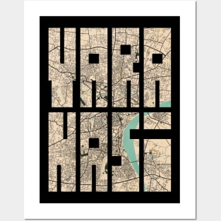 Varanasi, India City Map Typography - Vintage Posters and Art